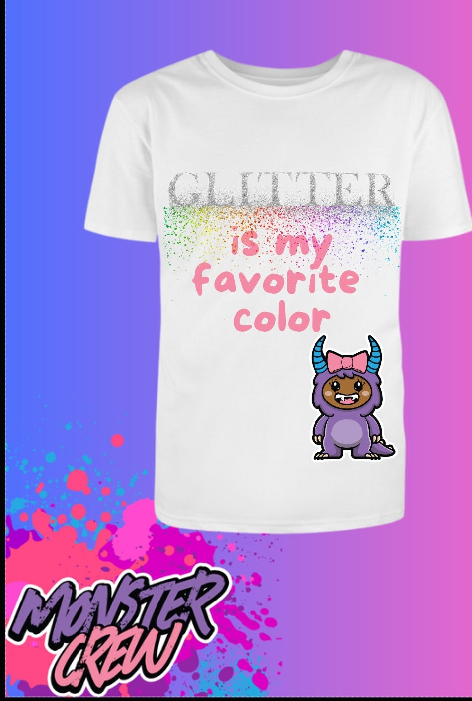 'Holiday' Favorite Color Glitter Tee "Kids"