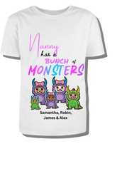 'Holiday' Bunch of Monsters Grandparent Custom Adult Tee