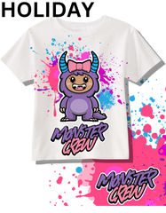 'Holiday' Kids Paint Splatter Logo Tee