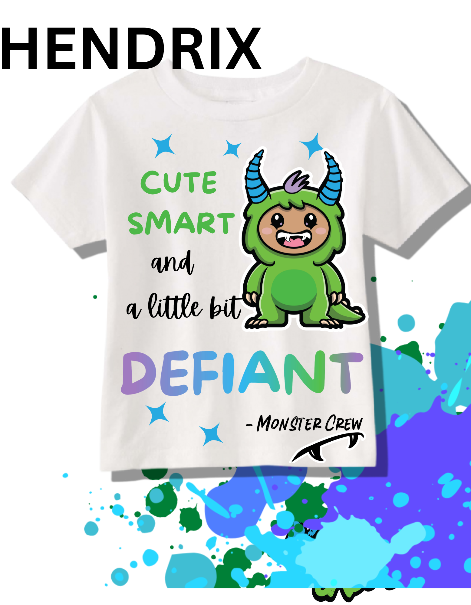 'Hendrix' Kids Cute & Defiant Custom Tee