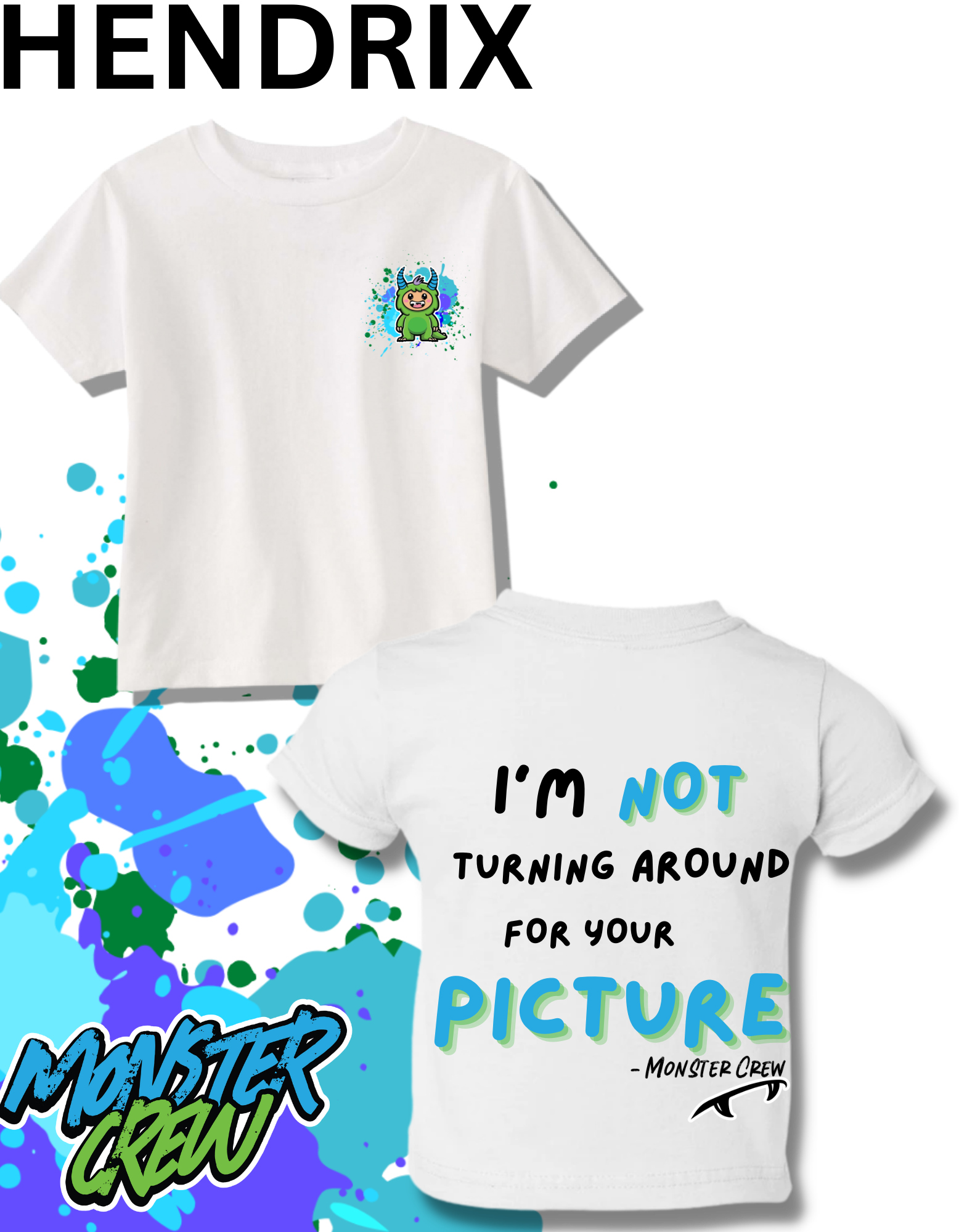 'Hendrix' No Pictures Kids Tee