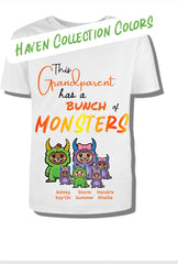 'Haven' Bunch of Monsters Grandparent Custom Adult Tee