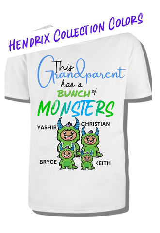 'Hendrix' Bunch of Monsters Grandparent Custom Adult Tee